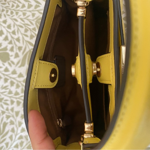 Coach Mini Lane Top Handle in Yellow - Picture 4 of 6